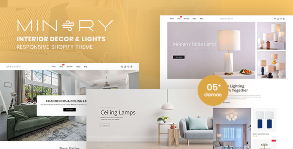 Minery-室内装饰和灯光响应Shopify主题