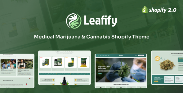 Leafify-Shopify医疗商店，大麻主题