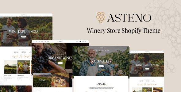 Ap Asteno葡萄酒-酒厂商店Shopify主题