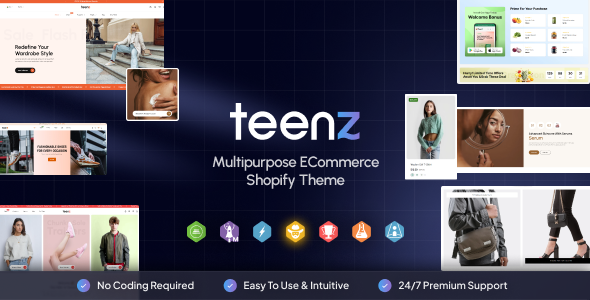 Teenz-多用途Shopify主题操作系统2.0