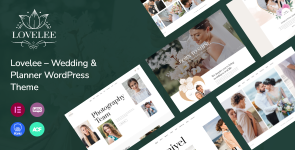Lovelee–婚礼策划WordPress主题+RTL