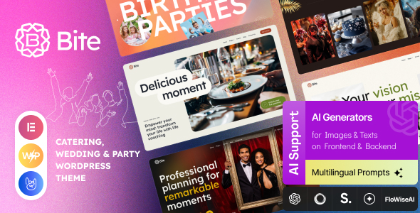 Bite——餐饮、婚礼和派对WordPress主题