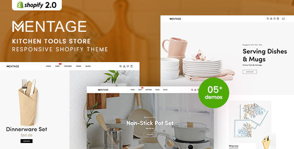 Mentage-厨房工具响应式Shopify主题