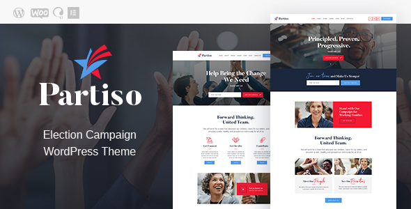 Partiso |政党和候选人的政治WordPress主题