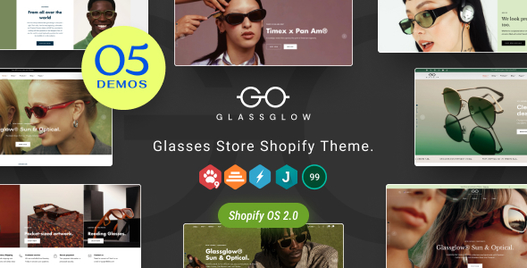 Glassglow-眼镜店Shopify主题操作系统2.0