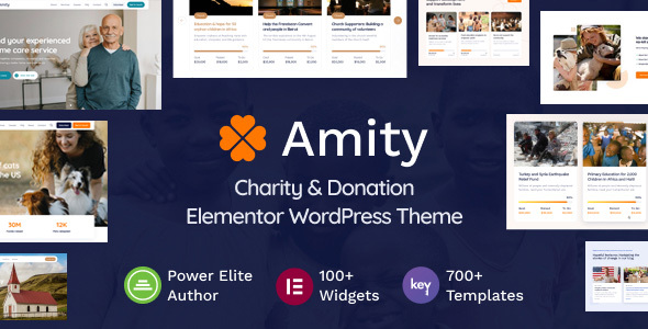 Amity-慈善和捐赠元素WordPress主题