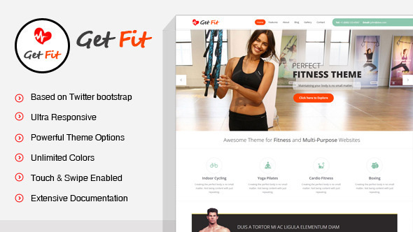 GetFit-健身健身房WordPress主题