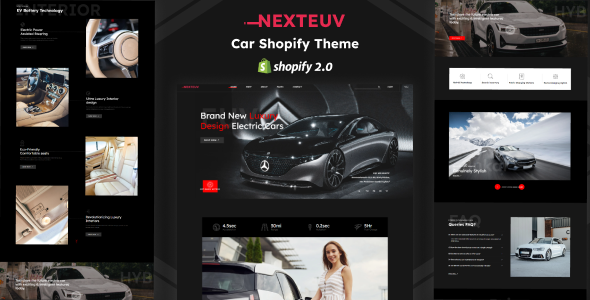 NextEuv-电动汽车商店，单一产品Shopify主题