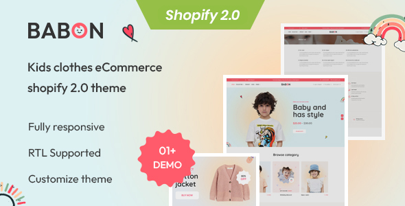 Babon-儿童时尚响应Shopify主题