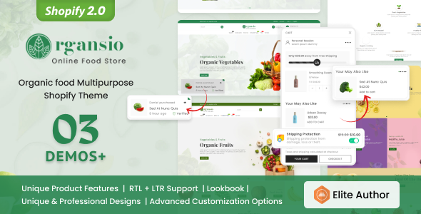 Organisio-有机食品多用途Shopify主题2.0