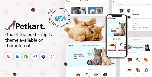 Petkart-宠物商店和宠物食品响应式Shopify主题操作系统2.0