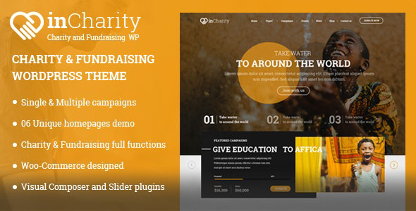 InCharity |筹款，非营利组织WordPress主题