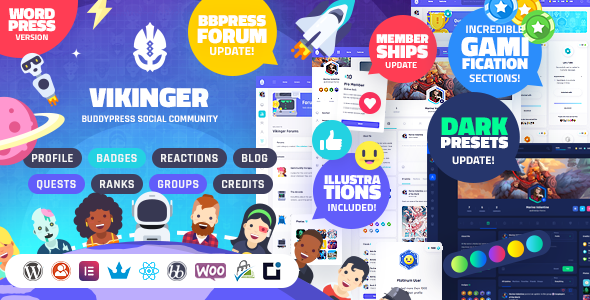 维京人-BuddyPress和GamiPress社交社区-WordPress主题