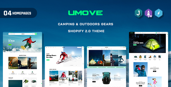 Umove-露营和户外装备Shopify主题