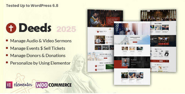 Deeds-最好的教堂WordPress主题2025