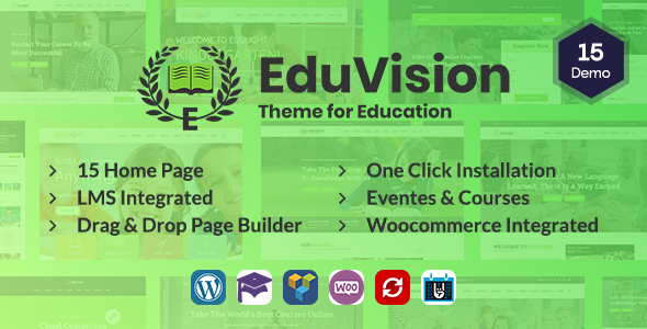 Eduvision-在线课程多用途教育WordPress主题
