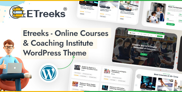 Etreeks-在线课程和教练学院登录页面WordPress主题