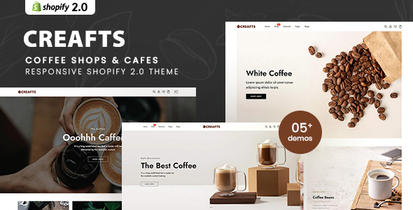 Creafts-咖啡店和咖啡馆Shopify 2.0主题