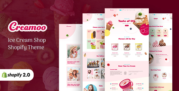 Creamoo-冰淇淋和蛋糕店Shopify主题