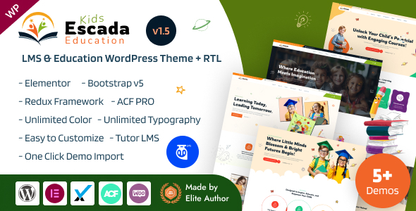 Escada-儿童学校、日托和学前教育LMS WordPress主题