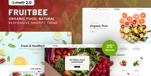 FruitBee-有机食品，自然响应的Shopify主题