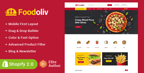 Foodoliv-快餐店Shopify 2.0响应式主题