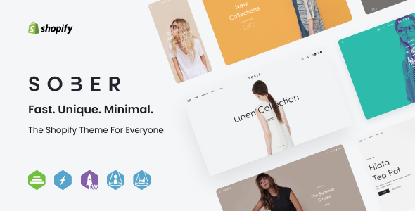 Sober-用于高转化率的最小多用途Shopify主题