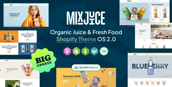 MixJuice-有机果汁和新鲜食品Shopify主题操作系统2.0