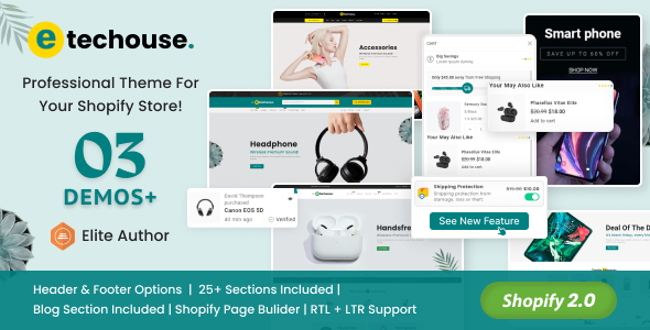 Techhouse-电子和小工具Shopify主题