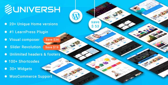 Universh-教育多用途WordPress主题