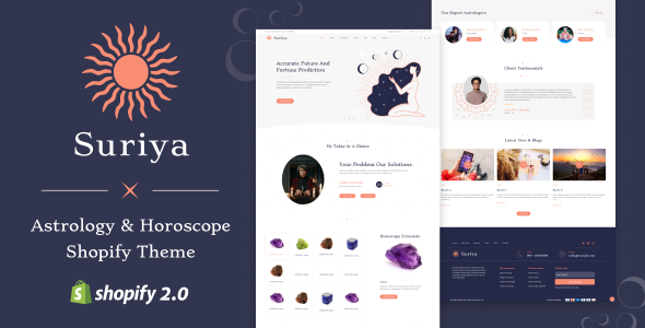 Suriya-占星术，星座宝石店Shopify主题