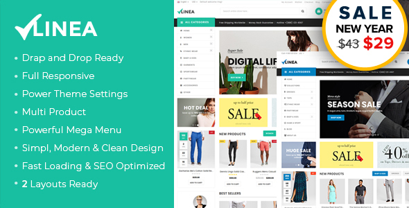 Linea-服装店Shopify主题（可拖放部分）