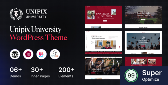 Unipix-大学教育WordPress主题+RTL