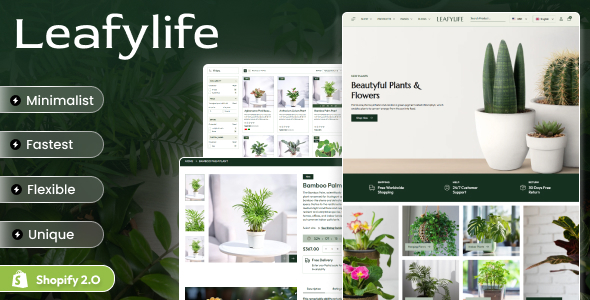 Leafylife-园艺和室内植物Shopify 2.0主题