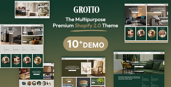 Grotto-家具、家居装饰和手工艺品多用途Shopify 2.0响应式主题