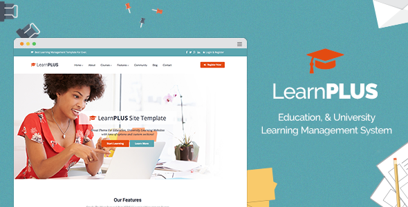 LearnPLUS |教育LMS响应式主题|教育