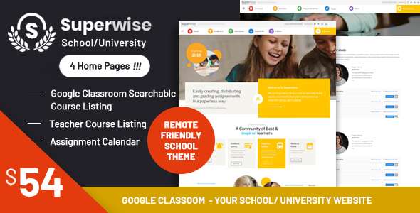 Superwise-现代教育和谷歌课堂WordPress主题