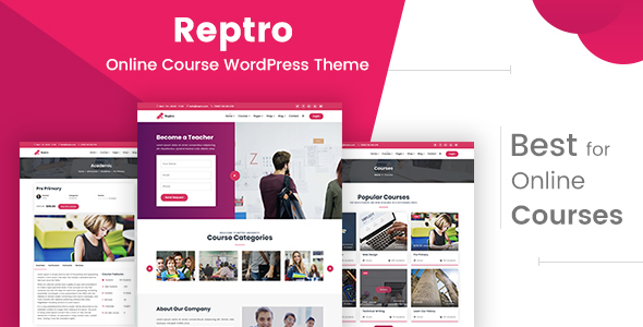 Reptro-在线课程WordPress主题