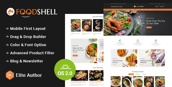 Foodshell-海鲜餐厅商店Shopify 2.0响应式主题