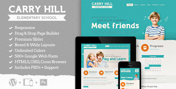 Carry Hill School-教育WordPress主题