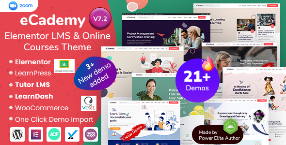 eCademy-教育LMS和在线辅导课程WordPress主题