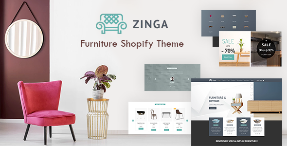 Zinga |室内商店，家具Shopify主题