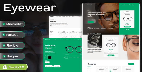眼镜-Shopify 2.0太阳镜店主题