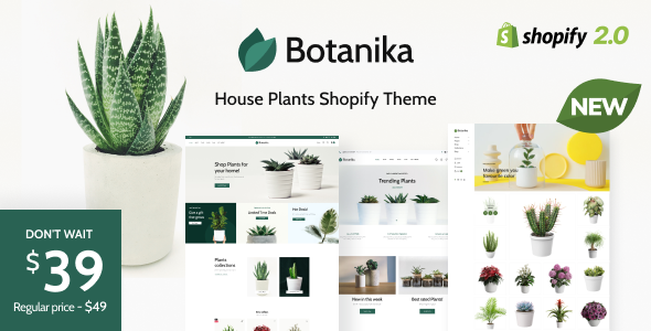 Botanika-室内植物和园艺Shopify主题