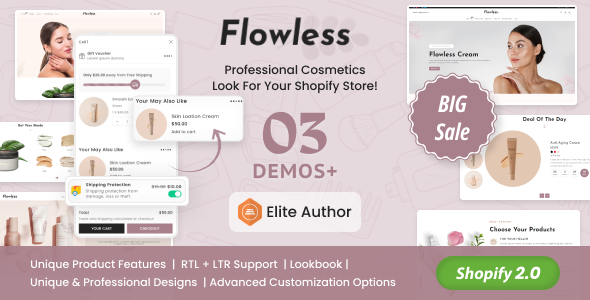 Flowless-美容与化妆品Shopify主题