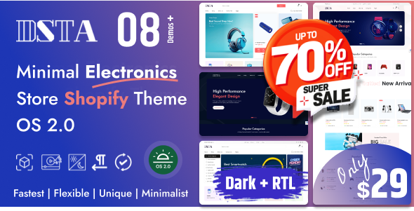 Dsta-最小多用途Shopify主题操作系统2.0
