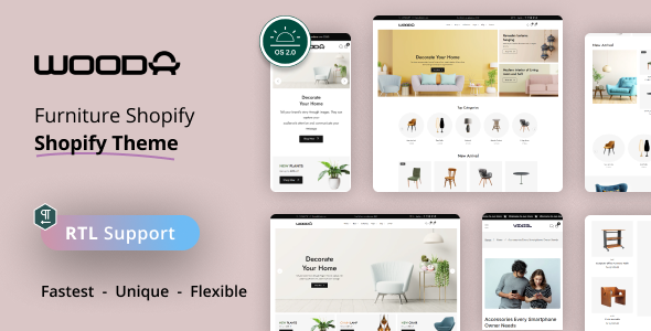 Wooda-家具店Shopify主题操作系统2.0
