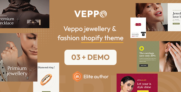 Veppo-珠宝和时尚电子商务Shopify主题