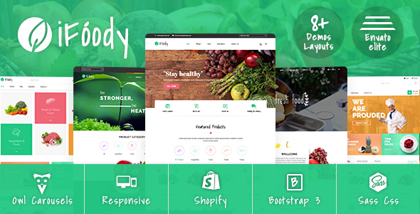 SP iFoody-响应式有机食品Shopify主题