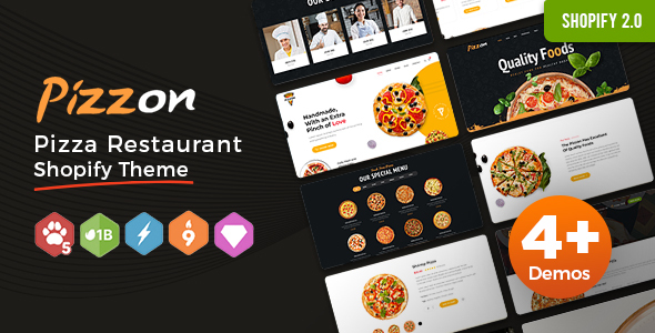 Pizzon-披萨餐厅，快餐Shopify主题